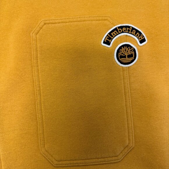Timberland Men’s XL Mustard Yellow Jogger Pants Elastic Patch Athletic Fleece - Picture 11 of 12